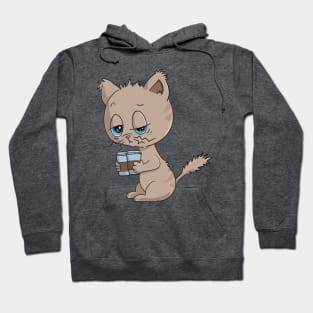 Funny Coffee Cat Cartoon Hoodie